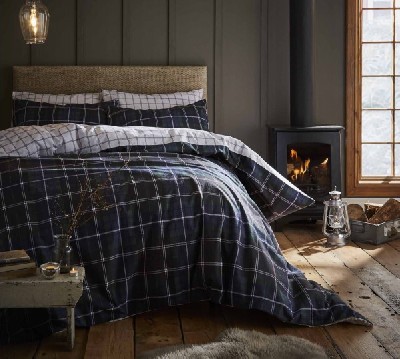 Brushed Tartan Navy Check Brushed Tartan Navy Check