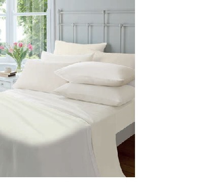 Cream Brushed Cotton Fitted Sheet
